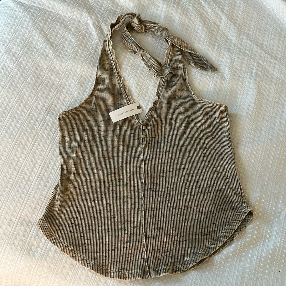 Anthropology halter neck top